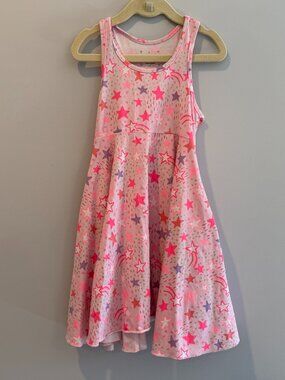 Egg New York Girls Pink Stars Dress - Size 5 - Like New!!